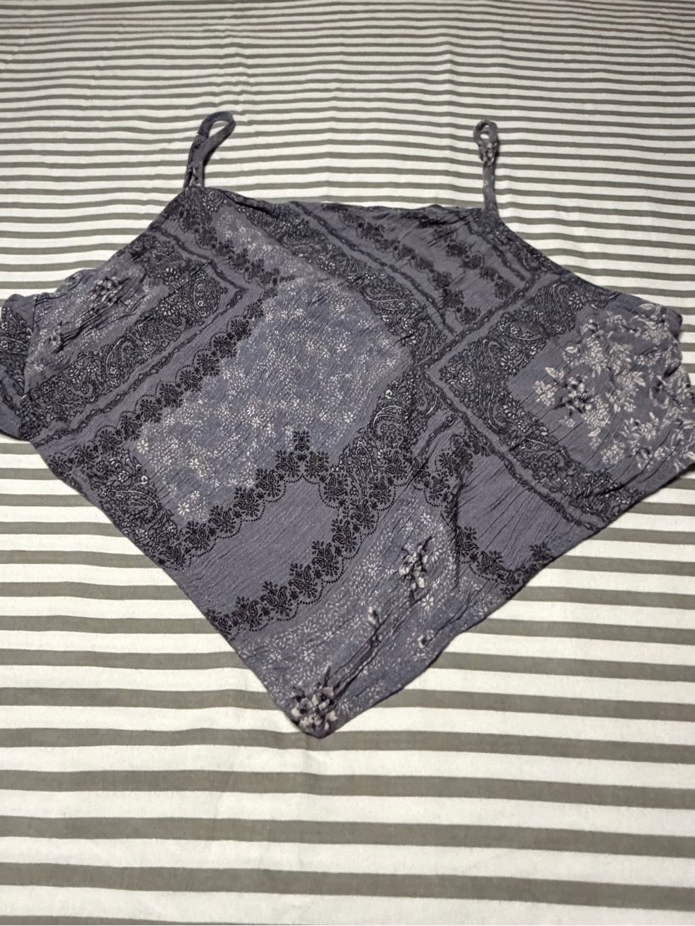 By Together Lavender-Purple Patterned Spaghetti Strap Cami